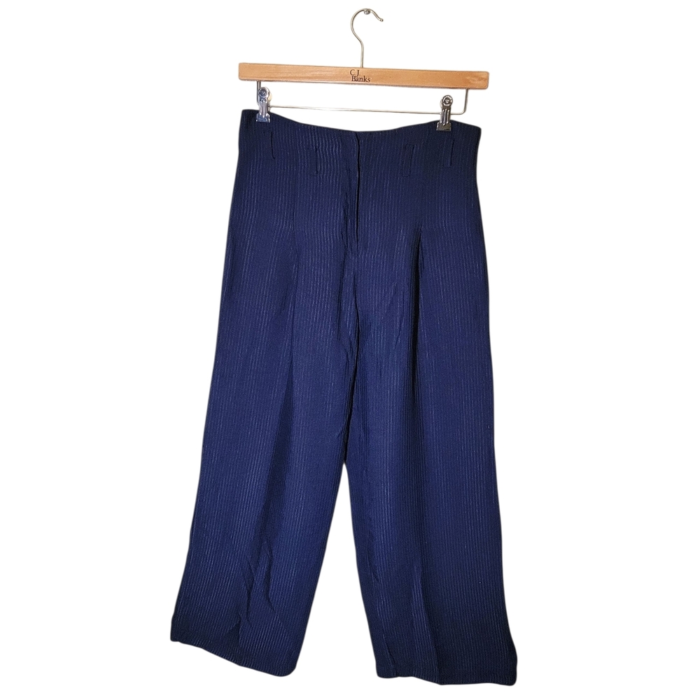 Wide Leg Navy Pants